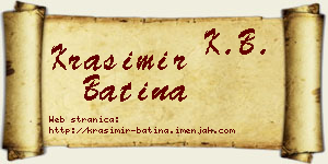 Krasimir Batina vizit kartica